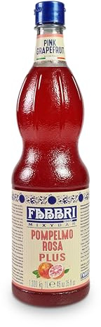 Fabbri Sirop Mixybar Pamplemousse Rose Plus 1l Sirop concentré pour cocktails et boissons, sans gluten