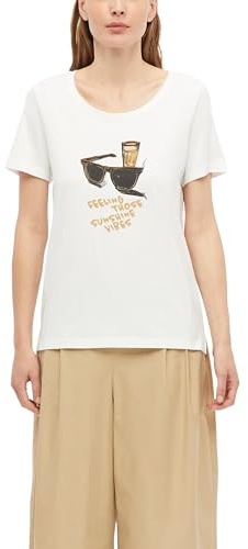 s.Oliver T-Shirt mit Print und Schmuckdetails