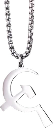 Collar colgante de hoz y martillo de regalo para mujeres hombres