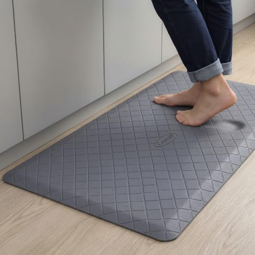 Crystals Anti Fatigue Kitchen Mat Non Slip Cushioned Standing Floor Mat Waterproof Heavy Duty Comfort Foam Mat for Kitchen Office Laundry Room Standing Desk (Medium)