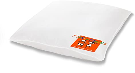 HANSKRUCHEN® Maxi und Moritz Kinderwagenkissen 80x80 cm - Made in Germany Babydecke für Kinderwagen aus 100% Baumwolle - 90% Daunen / 10% Federn - Allergiker geeignet