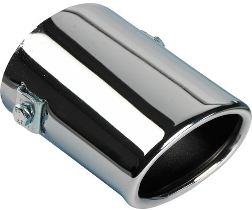 AUTO-STYLE Endrohr Stahl/Chrom - oval 80x60mm - Länge 105mm - ->55mm Anschluß