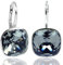 Ohrringe 925 Silber Markenkristalle aus Österreich Schwarz Silver Night Ohrhänger kurz NOBEL SCHMUCK