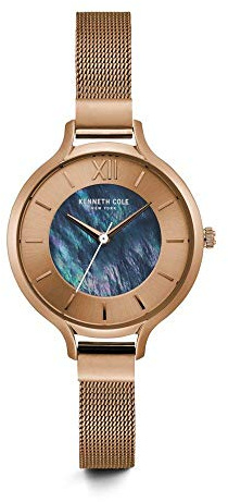 Kenneth Cole New York Silber Zifferblatt Edelstahl Mesh Armband KC15187001
