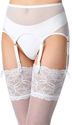 Merry Style Damen Strumpfgürtel MS10191GA (Ecru, L)