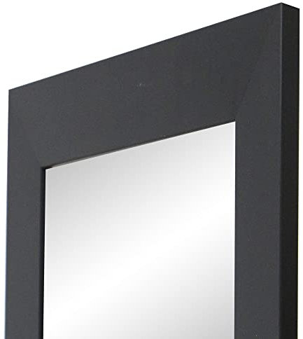 la fabrica del cuadro Espejo de Pared Fabricado en España- Varios Tamaños y Colores - Espejo Vestidor, Salón, Baño, Entraditas- Modelo MDF8 (Negro, 55x150 cm)