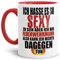 Feuerwehr-Tasse Ich hasse es so sexy zu sein... - Mann Beruf/Helden/Lustig/Spruch/Geschenk-Idee/Innen & Henkel Rot