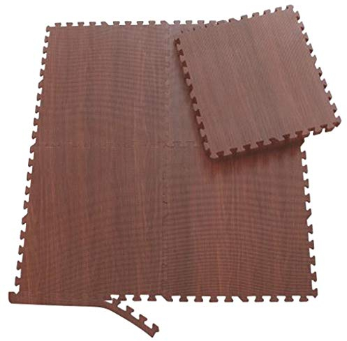 Sporttrend 24® 4 Schutzmatten ohne Randstücke Set in Dunkelbraun 60x60x1cm | 1,44qm | Bodenschutzmatte Unterlegmatte für Fitnessgeräte Sportgeräte