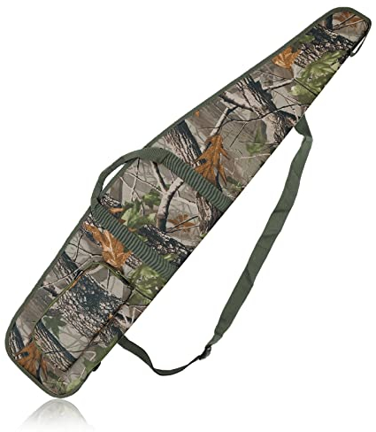AUMTISC Gewehrtasche Airsoft Waffentasche Luftgewehr Tasche Gewehrkoffer Futteral Langwaffen FürPistole Und Gewehr,Die Jagd Schießen Polsterung Gun Bag 132/122/112 (Camouflage, 122 Zentimeter)