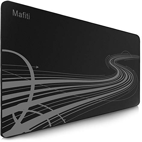mafiti JP600+ Alfombrilla de ratón ergonómica,Alfombrilla para ratón XXL Profesional (90 x 40 cm) Negro