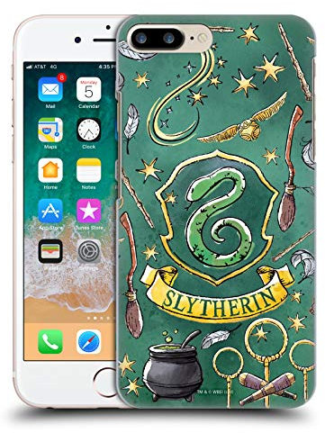Head Case Designs Officially Licensed Harry Potter Slytherin Pattern Deathly Hallows XIII Hard Back Case Compatible With Apple iPhone 7 Plus/iPhone 8 Plus