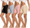 Molasus Damen Atmungsaktive Baumwolle Jungen Shorts Anti Scheuern Unterwäsche Boxershort für Unterkleid Bike Yoga Gym 4er Pack