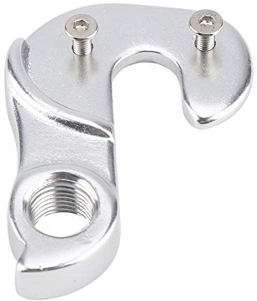 Rear Gear Mech Derailleur Hanger Hook Tool Drop Out Adapter Aluminium Alloy Replacable Bike Tail Hook Silver for Bikes(5.3cm 3.7cm)
