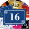 Hausnummernschild mit Motiv - Nummernschild aus PVC - Gravierte, personalisierbare Tafel 15 x 10 cm (Blau + Motiv)