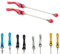 PLATT Fahrrad Schnellspanner,Vorder und Hinterrad Schnellspannset,Schnellspannachsen für Rennrad/Mountainbike,Rot