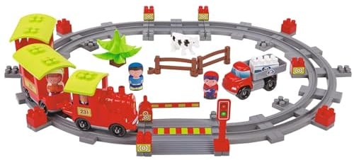 Jouets Ecoiffier - 3067 - Train - Jeu de Construction pour Enfant - Abrick - Dès 18 Mois - Fabriqué en France