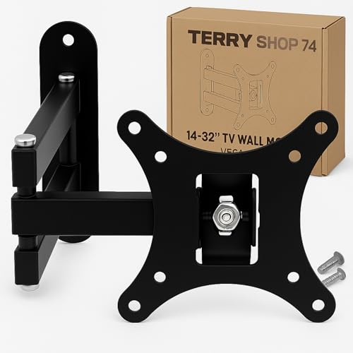 Support TV support mural Vesa 3 bras inclinaison +8° -15° position 0° 180° fixation Vesa 75 x 75 mm ou 100 x 100