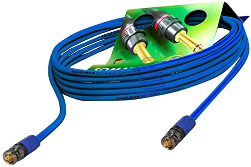 SOMMER CABLE 30m 6G 3G SDI Video-Patchkabel 4K UHD HD-SDI (HDTV) SC-Vector 0.8/3.7 1 x 0,80 mm² blau - BNC Stecker NEUTRIK - VTGX-3000-BL-BL - 98.40 ft