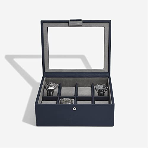 Stackers Navy Blue 8 Piece Watch Box
