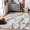 payé Teppich Wohnzimmer - Grau - 120x170cm - Flachflor - Modern Abstrakt Meliert Muster Vintage Design - Wohnteppich Schlafzimmer Dekoration
