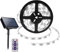 SUAVER Solar Lichterkette Außen 600LED Streifen Licht Wasserdicht Flexible LED Ribbon mit Fernbedienung,8 Modi Solar String Licht Dekoration Stimmung Seil Beleuchtung für Party (32.8ft, Weiß)