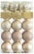 KI Store 30 pezzi Palline di Natale 6cm champagne Albero di Natale Ornamenti di Decorazione infrangibile Palle per Appendere Natale Decorazioni Festival Decorazioni Natalizie