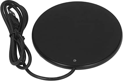 Omabeta Candle Warmer Plate, Smart Power Off Function 55°C Constant Temperature Small Portable Thin Base USB Candle Warmer for Travelling for Office for Home (Black)