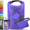 Nordlight wasserdichte Tasche 3er Set (Lila) - Dry Bag 10l + wasserdichte Handyhülle + wasserdichte Hüfttasche | IPX8 Schutz | Mit Verstellbaren Gurten Für Strand, Stand Up Paddling