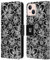 Head Case Designs Margarita Blanco Y Negro Floral Carcasa de Cuero Tipo Libro Compatible con Apple iPhone 13