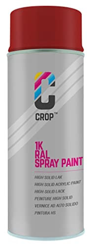 CROP Peinture en bombe RAL 3001 Signal rouge - Couverture élevée, Séchage rapide, 100% inaltérable - Auto, Moto & Bricolage - Brillance soyeuse - 400ml