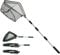 Telescopic Folding Fishing Landing Net, 1.9m Pole Collapsible Extensible Aluminum long Handle,Stainless Steel Triangular,For Bird Fish Catch,Aquarium,Ponds Floating Objects,Carp Trout (B) (Triangle)