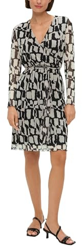 s.Oliver Elegantes Mesh-Kleid in Wickel-Optik
