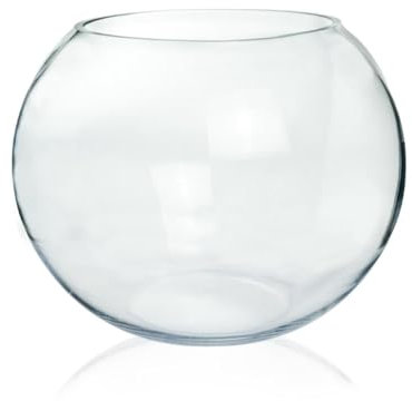 Craft And Party, Glasvase, 20,3 cm Höhe x 25,4 cm Breite, Glas-Fischschale, Bubble Bowl für Terrarium, Blumen-Mittelstück