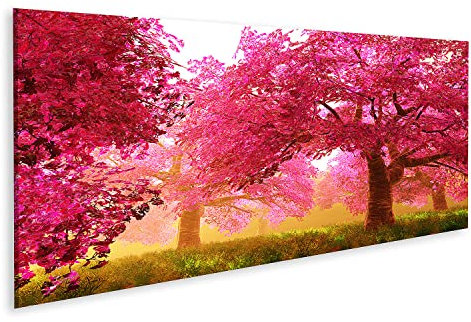 islandburner Tableau sur toile Dessin animé de jardin japonais en fleurs de cerisier stériles Cadre Affiche Poster Murale Tableaux