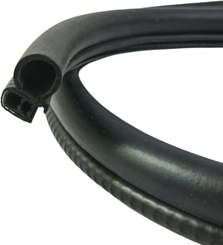 Rubber U Channel Bulb Trim Seal,Garage Door Seals Bottom Rubber, Automotive Weather Stripping Edge for Car Bus Camper Boat RV Truck Doors (2 Meters)
