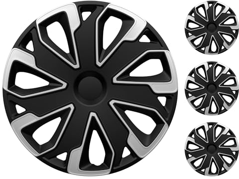 M MOTOS Set 4er Radkappen 16 Zoll - Lachen Sie über Kratzer mit diesen flexiblen, leichten Radkappen 16 Zoll. Einfache Installation, Keine Werkzeuge erforderlich, Schutz vor Verblassen!