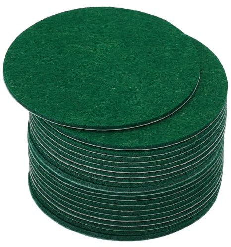PATIKIL 6 Durchmesser Filzgleiter für Stühle 20Pack 2mm Dicke Rund Weich Klebende rutschfeste Kratzfeste Filz für Lampe Möbel Heimwerken Dunkel Grün