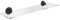 GROHE Start, Glasablage ohne Bohren (vielseitig einsetzbar im Bad, 53cm breit (Bohrabstand 28cm), zum Kleben oder Bohren, mit Schrauben & Dübel, ohne Kleber), rund, schwarz, 412022430
