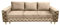 Ares Meble Komo Sofa Mit Schlaffunktion 240x98 cm - 3 Sitzer Mit Bettkasten - Samt Eleganz Couch - Wohnzimmer Sofas - Beine aus Sonoma - Beige