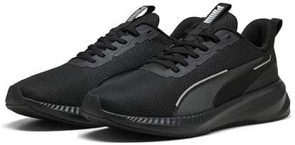 PUMA Unisex Flyer LITE 3 Straßen-Laufschuh, Black Black Silver, 42.5 EU