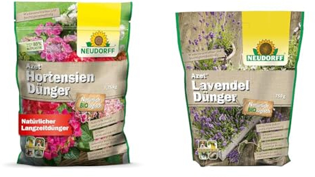 Neudorff Azet HortensienDünger – Bio Hortensiendünger mit 100 Tagen Langzeitwirkung & LavendelDünger