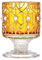 Bath + Body Works Kerzenhalter aus Glas, goldfarbenes Metall mit großen Edelsteinen und Glassockel, dekorative Kerzenhülle für 3 Dochtkerzen, kompatibel mit allen Bade- und Körperarbeiten, 3 Dochte