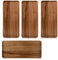 MEIDIV 4pcs Wooden Serving Tray, Serving Platter with Raised Edge, Wood Serving Boards for Food Serving, Acacia Wood Tray for Snack Breakfast Sushi Coffee Tea Appetizer (36x14x1.5CM)