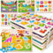 SYNARRY Kinder Holzpuzzle ab 1 2 3 Jahre, 6 Set Steckpuzzle für Babys Kleinkinder, Alphabet Nummer Tier Dinosaurier Fahrzeuge Montessori Lernspielzeug Geschenke