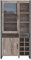 Highboard >Note< Die Glasvitrine Note in Betonoptik Dunkelgrau bietet mit 104,9 x 205,4 x 43,1 cm (B/H/T) viel Stauraum: 5 Fächer, 1 Glastür und 12 offene Fächer. Stabil und modern!