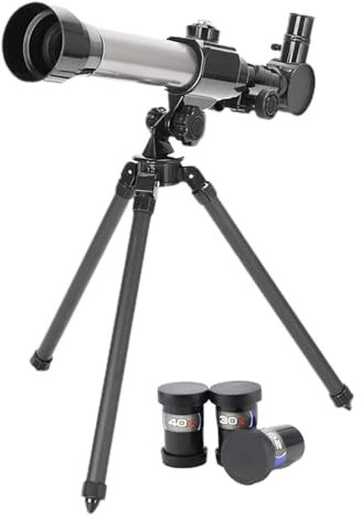 Telescopio per bambini con treppiede - Telescopio rifrattore ottico con oculari HD | Telescopi astronomici rifrattori con cercatore e bussola | Monoculare da viaggio portatile per osservare i paesaggi