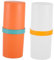Healeved 4 Sätze Zahnputzbecher Zahnpastahalter Reise-zahnpasta-Set Reisezahnbürsten Behälter Für Zahnbürsten Tragbares Zahnbürstenetui Zahnbürste Zahnpasta Etui Pp Orange 2 Stück * 4