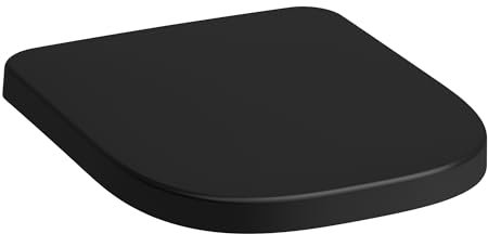 LAUFEN Meda WC-Sitz, mit Deckel, abnehmbar, mit Absenkautomatik, 365x447x54mm, H8911137160001, Farbe: Schwarz Matt
