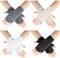 Yolev 4 Paar UV Handschuhe Nägel Sonnenschutz Halbfinger Handschuhe für Damen Rutschfeste Dünn Fäustlinge Gloves Seide für Gel Maniküre