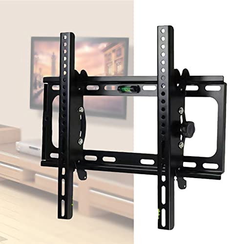 Tilt TV Wall Mount Bracket Wall Mounted Tv Bracket With Shelf, for 26-55 Inches LED, Plasma Flat Screen Curved TVs, TV Mount with VESA 400x400mm